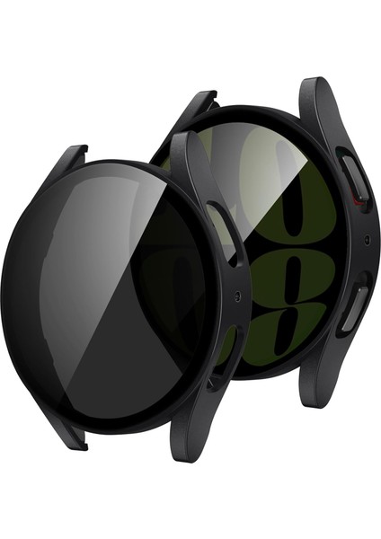 Samsung Galaxy Watch 6 44 mm Uyumlu Privacy Hayalet Ekran Korumalı Sert Rubber Kılıf FC675