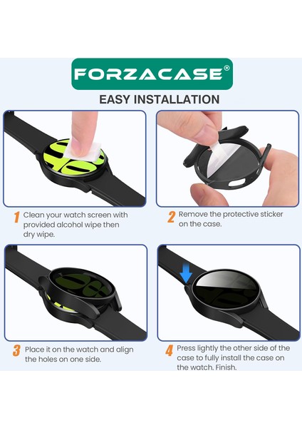 Samsung Galaxy Watch 6 44 mm Uyumlu Privacy Hayalet Ekran Korumalı Sert Rubber Kılıf FC675 indirimleri