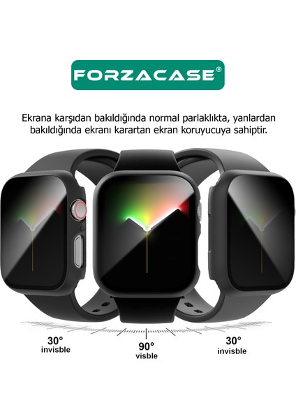 Apple Watch 44 mm ile Uyumlu Privacy Hayalet Ekran Korumalı Sert Rubber Kılıf - FC675 fiyatları