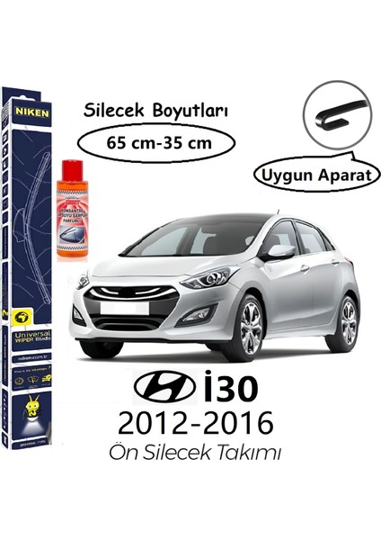 Hyundai I30 Ön Silecek Takımı (2012-2016) Hediye!!! Autokit Konsantre Cam Suyu