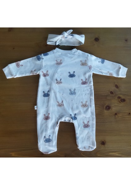 Tavşan Desenli Saç Bantlı Çıtçıtlı Patikli Tulum modelleri