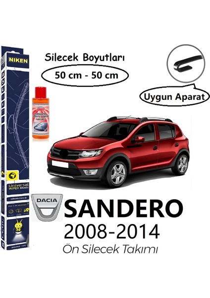 Dacıa Sandero Ön Silecek Takımı (2008-2014) Hediye!!! Autokit Konsantre Cam Suyu