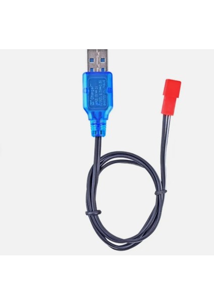 3.7V Jst USB Pil Şarj Cihazı Kırmızı Soket