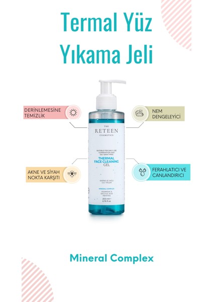 Yağlı ve Karma Ciltler İçin Siyah Nokta Karşıtı Mineral Kompleks Yüz Temizleme Jeli 200 ml
