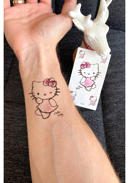 Hello Kitty Karakter Geçici Dövme Tattoo