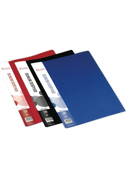 Ticon Katalog Sunum Dosya Kırmızı 100'lü
