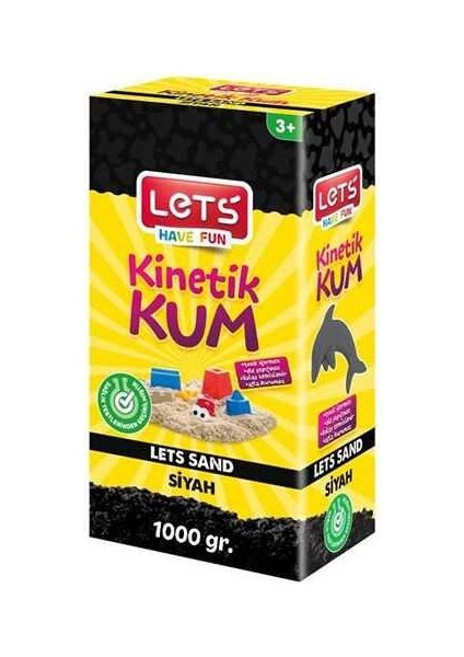 Lets Kinetik Kum 1000 Gr.siyah Karton Kutu