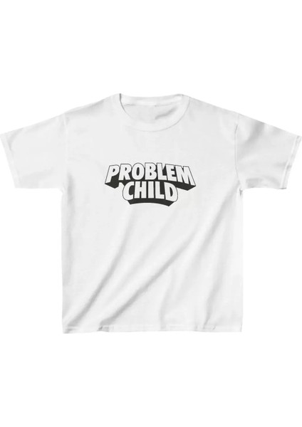 Çocuk Baskılı T-Shirt - Beyaz