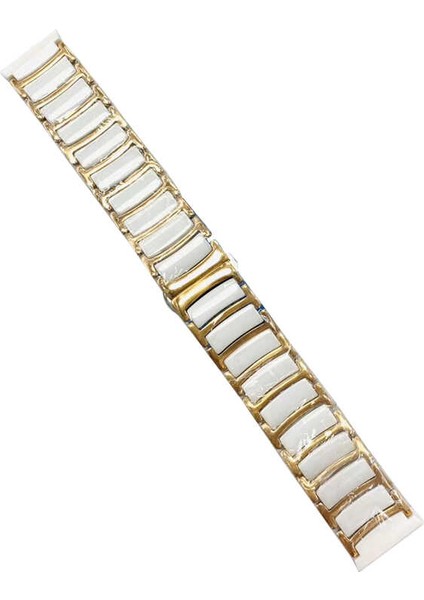 Huawei Watch Gt 3 42MM Seramik Metal Kordon Zore - Beyaz-Gold