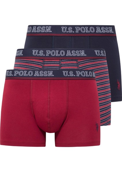 80516 Erkek Pamuklu 3'lü Boxer-Bordo&Lacivert&Baskılı fiyatları