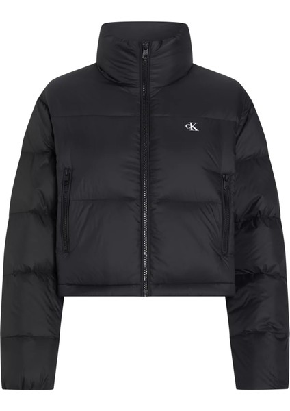 Calvin Klein Kadın Down Cropped Puffer Mont-Siyah