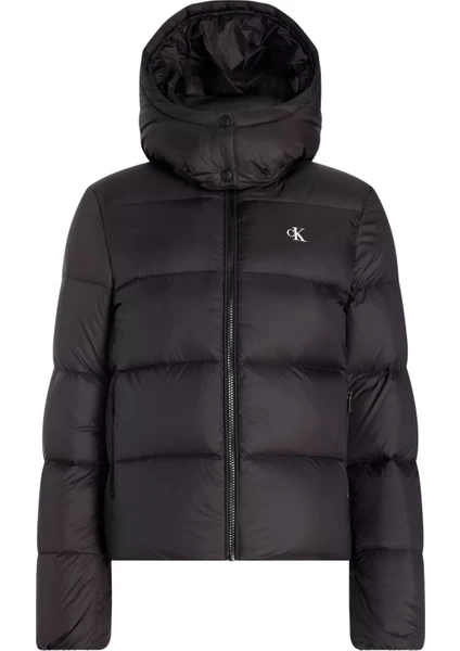 Calvin Klein Kadın Mw Down Short Puffer Mont-Siyah