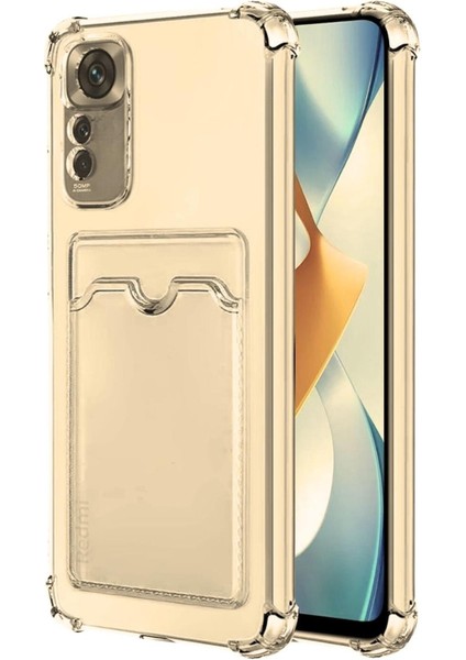 Xiaomi 12T Kılıf Darbe Emici Köşe Korumalı Kartlıklı Cüzdanlı Silikon Kapak