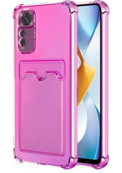 Xiaomi 12T Kılıf Darbe Emici Köşe Korumalı Kartlıklı Cüzdanlı Silikon Kapak