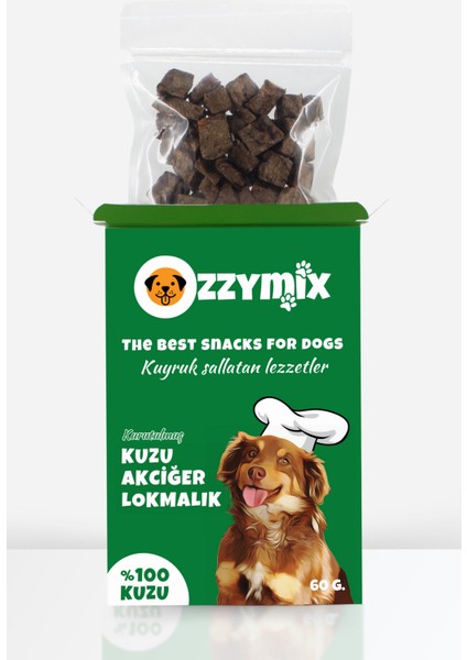 Kurutulmuş Kuzu Akciğer Lokmalık Köpek Ödül Maması 60 gr fiyatları