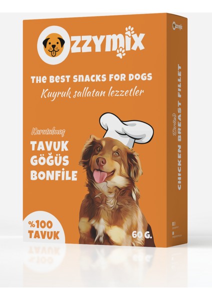 Kurutulmuş Tavuk Göğüs Bonfile Köpek Ödül Maması 60 gr