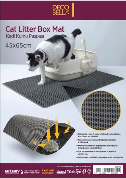 Kedi Kumu Paspası Elekli Kedi Tuvalet Paspası 65 x 45 cm fiyatları