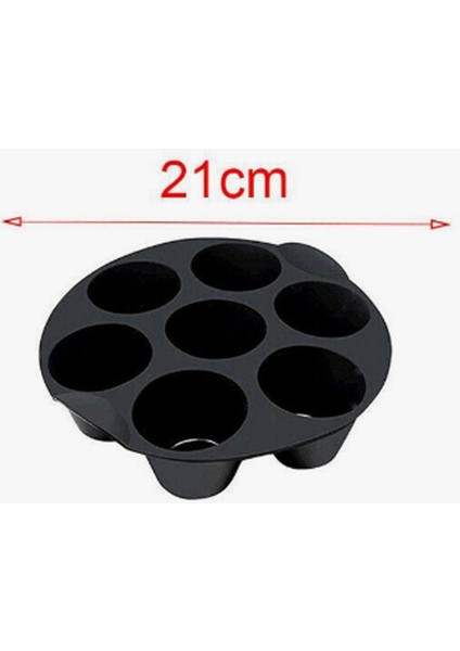 Silikon Çok Amaçlı Airfryer Muffin Cupcake Kek ve Çörek 7 Gözlü Pişirme Kalıbı indirimleri