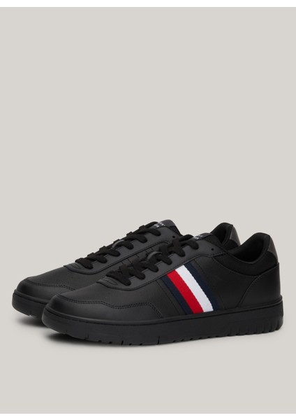 Tommy Hilfiger Siyah Erkek Sneaker Th Basket Core Lıte