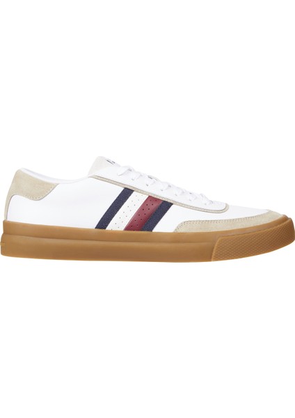 Tommy Hilfiger Beyaz - Çok Renkli Erkek Sneaker Th Cupset 1A2 Lth Mıx