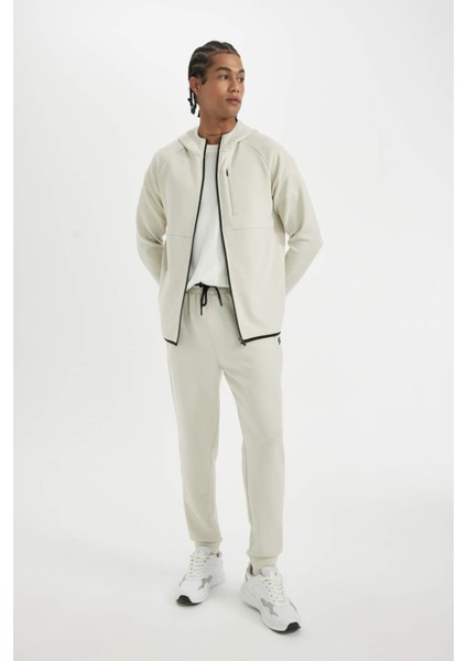 Fit Jogger Eşofman Altı Slim Fit Dar Kesim Skuba Dalgıç Kumaş Lastikli Paça Beli Bağcıklı Cepli Z9112AZ24AU