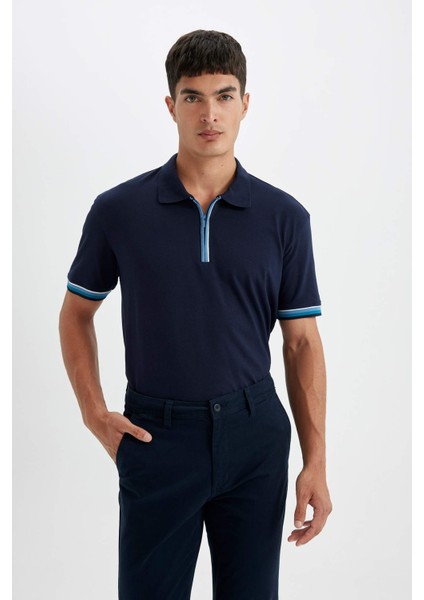 New Regular Fit Polo Yaka Kısa Kollu Tişört D6000AX24SM