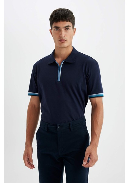 New Regular Fit Polo Yaka Kısa Kollu Tişört D6000AX24SM modelleri