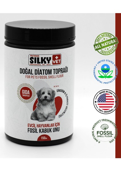 - Köpekler Için Doğal Diatom Toprağı Gıda Takviyesi (150gr)