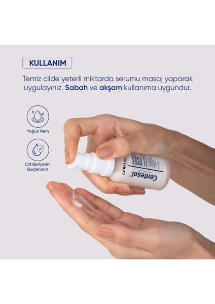 Centesol Onarıcı Kompleks Bariyer Güçlendirici Nemlendirici Serum 30 ml (Resveratrol, Prebiyotik, Seramidler, Niacinamide, Squalane)