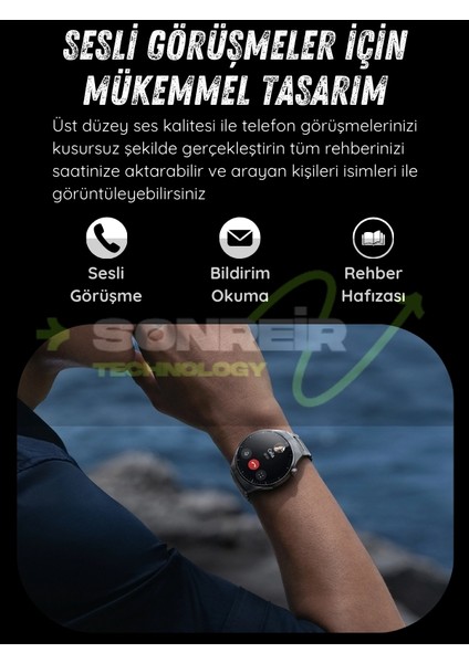 Spor Watch 4 Pro 120HZ Amoled Ekran Su Geçirmez Sesli Arama Yapan Akıllı Saat Huawei Apple iPhone Uyumlu