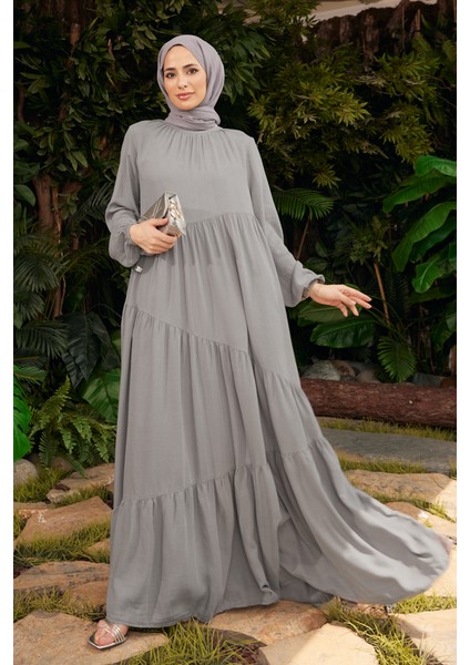 6614-Tensel Büzgülü Elbise indirimleri