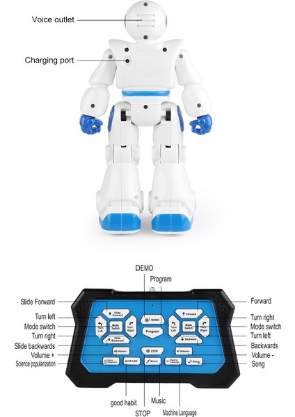 Uzay Robotu Uzaktan Kumanda Akıllı Hareket Dokunmatik Algılama Dans Çocuk Oyuncak (Yurt Dışından)