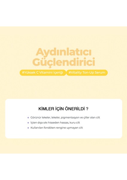 %20 Saf C Vitamini Ve Ferulik Asit Içeren, Leke Ve Yaşlanma Karşıtı Aydınlatıcı Serum 30ml