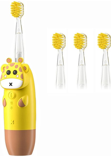 3-12 Yaş Arası Çocuklar Için Uygun Hediye, Sonic Elektrikli Diş Fırçası, Renkli LED Sonic Sevimli Çocuk Diş Fırçası, Akıllı Zamanlayıcı Fırça Başlığı (Yurt Dışından)
