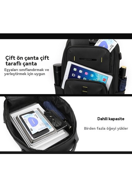 Moda Iş Hafif Sırt Çantası USB Kablosu Laptop Çantası (Yurt Dışından) fiyatları
