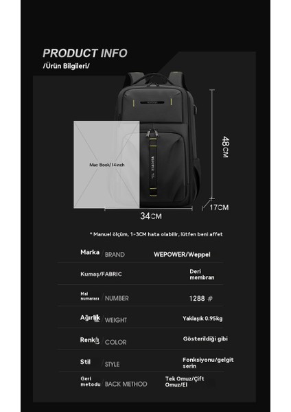 Moda Iş Hafif Sırt Çantası USB Kablosu Laptop Çantası (Yurt Dışından) fırsatları