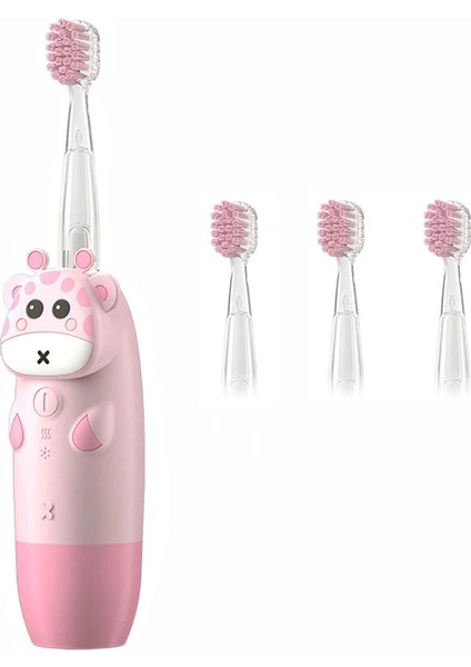 3-12 Yaş Arası Çocuklar Için Uygun Hediye, Sonic Elektrikli Diş Fırçası, Renkli LED Sonic Sevimli Çocuk Diş Fırçası, Akıllı Zamanlayıcı Fırça Başlığı (Yurt Dışından)