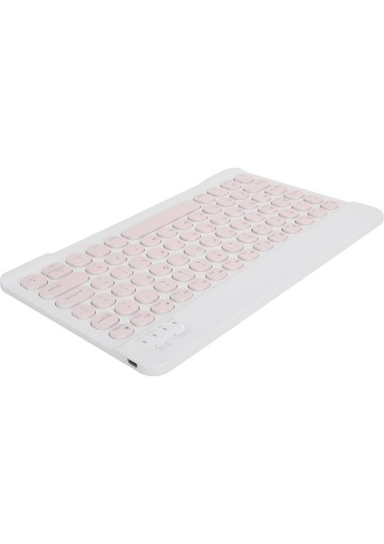 Casper Via S40-A 10.36" Uyumlu Kablosuz Bluetooth Şarj Edilebilir Yuvarlak Tuşlu Klavye - Pembe