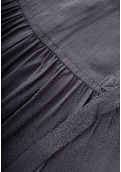 Kolsuz Bağcıklı elbise 2-7 Yaş Antrasit modelleri