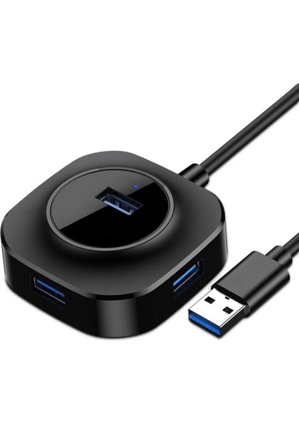 HUB06 Tak Çalıştır 4 Adet USB 2.0 Çıkışlı USB Çoklayıcı - Siyah