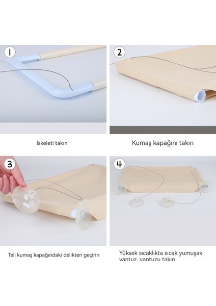 Çıkarılabilir ve Yıkanabilir Vantuzlu Kedi Hamak (Yurt Dışından)