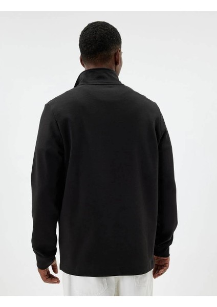 5WAM70090MK Koton Erkek Sweat Siyah
