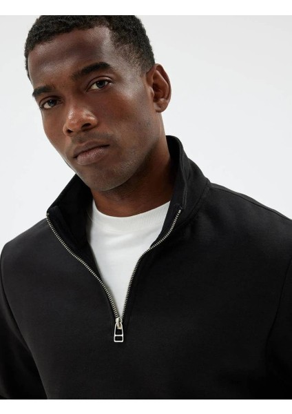 5WAM70090MK Koton Erkek Sweat Siyah fiyatları