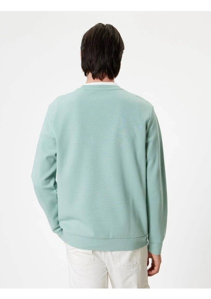 5WAM70092MK Koton Erkek Sweat Yeşil fırsatları