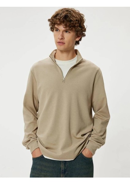 5WAM70090MK Koton Erkek Sweat Bej