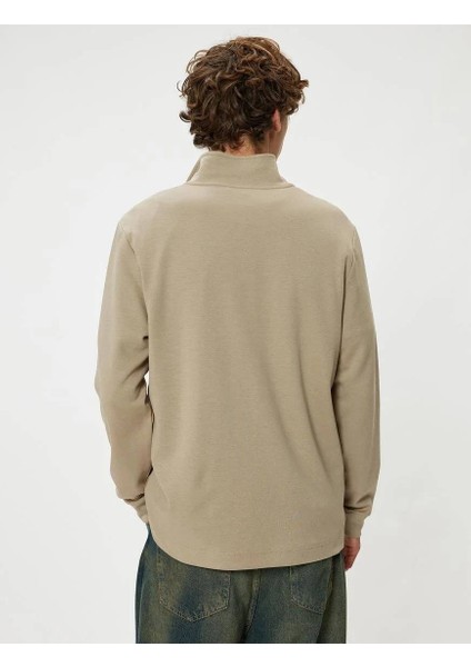 5WAM70090MK Koton Erkek Sweat Bej fırsatları