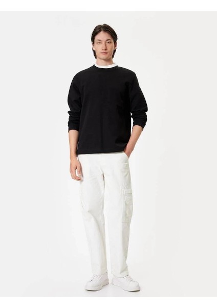 5WAM70095MK Koton Erkek Sweat Siyah modelleri