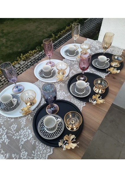2 Renk 6 Lı Siyah ve Beyaz Sunum Tepsisi fiyatları