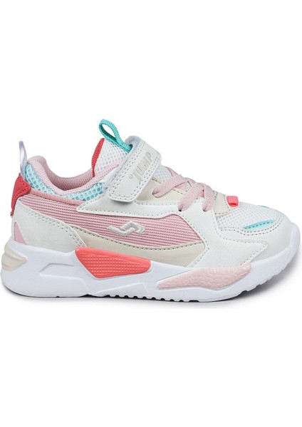 30058 Bej - Pembe - Mint Kız Çocuk Sneaker Günlük Spor Ayakkabı