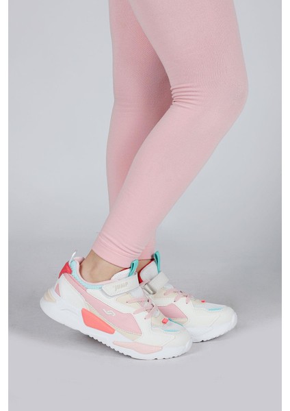 30058 Bej - Pembe - Mint Kız Çocuk Sneaker Günlük Spor Ayakkabı